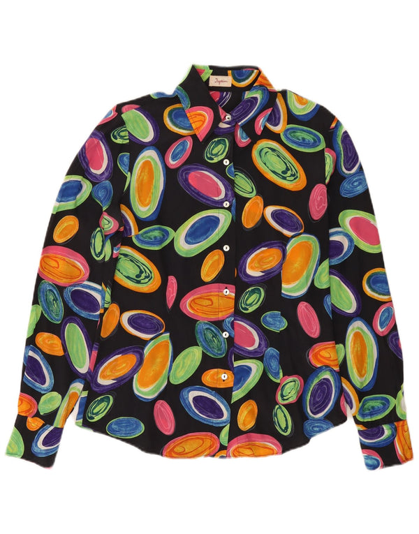 INGRAM Damen-Hemdbluse mit abstraktem Muster IT 42 Medium Mehrfarbig