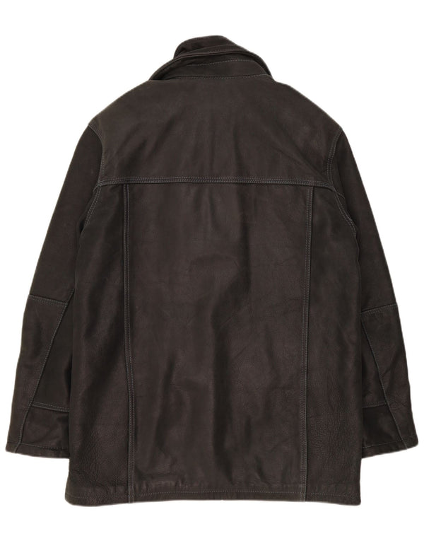 Scandianavia Herren Lederjacke UK 36 Small Grau