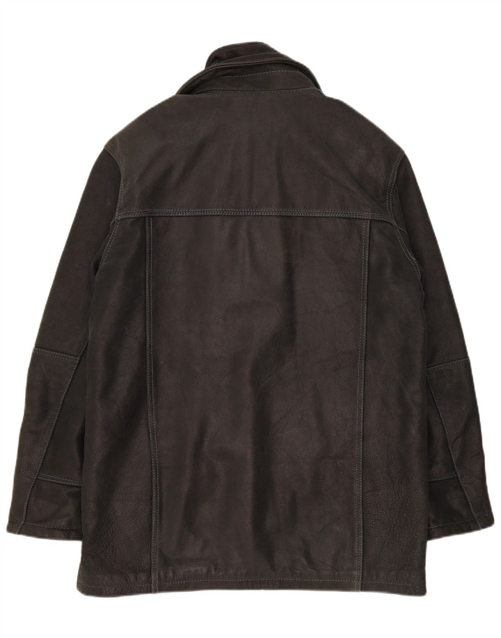 Scandianavia Herren Lederjacke UK 36 Small Grau