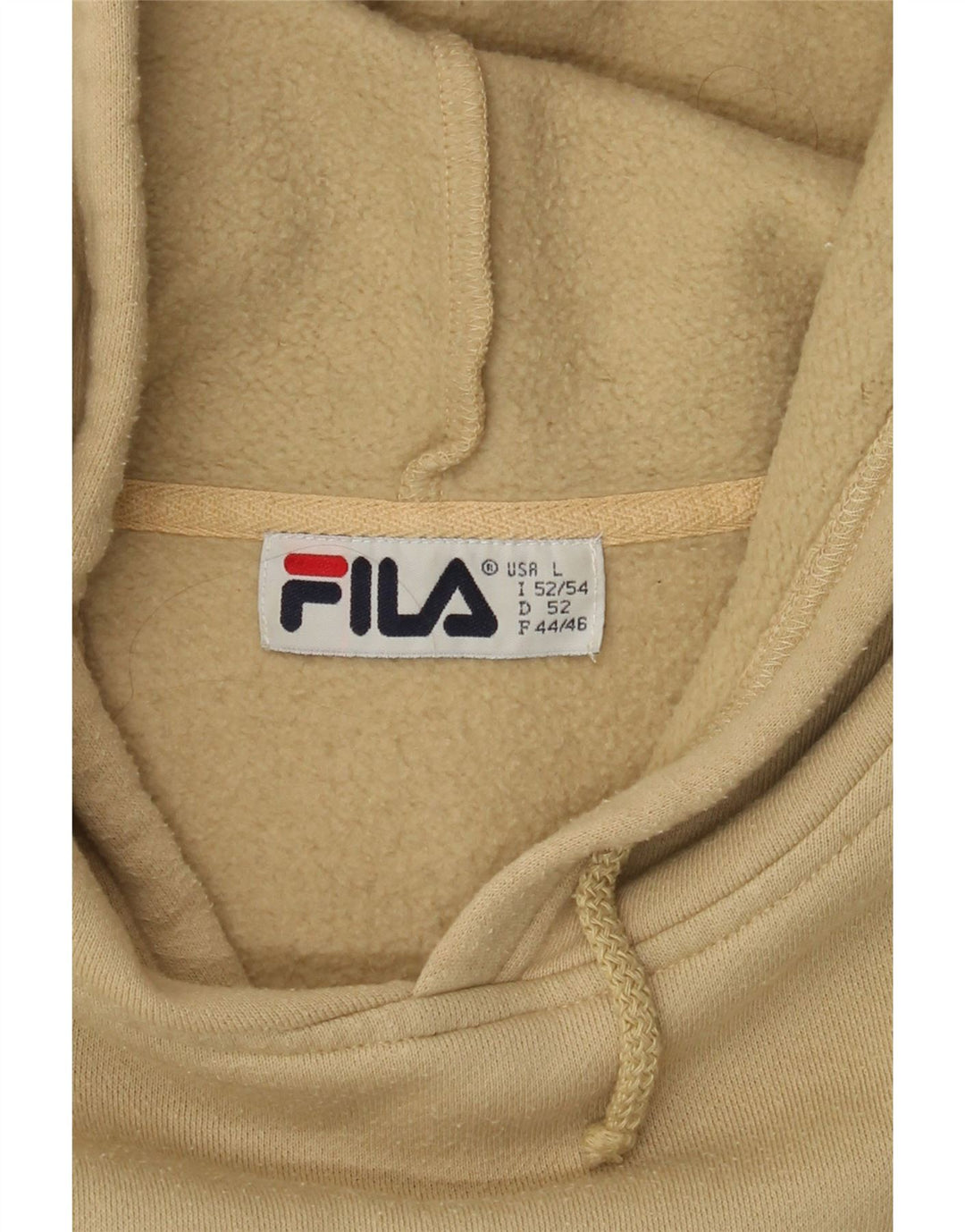 FILA Herren-Kapuzenpullover mit Grafik, groß, Beige