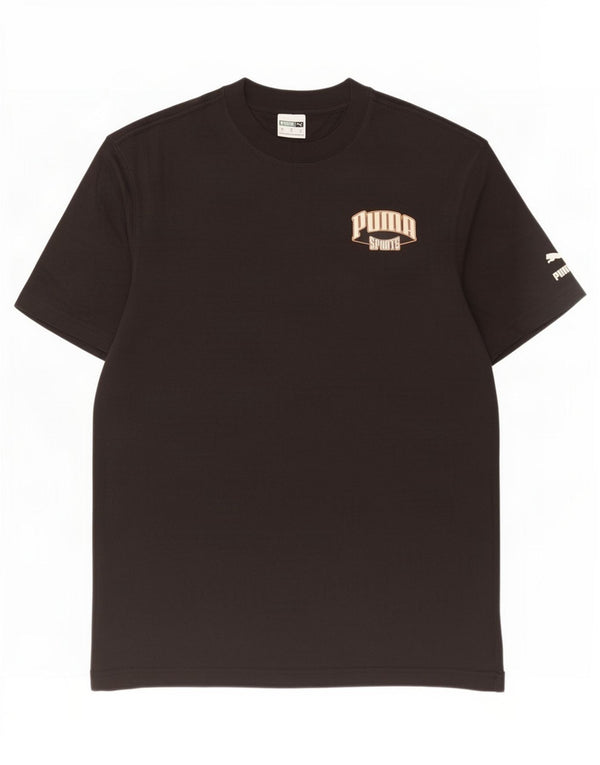 Puma Herren Grafik T-Shirt Top Small Schwarz Baumwolle