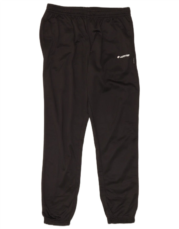 Lotto Herren-Trainingshose, Jogginghose, Größe L, Schwarz, Polyester