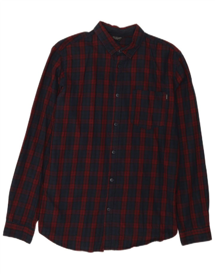 Jack & Jones Herren-Flanellhemd, mittelgroß, marineblau, kariert, Baumwolle