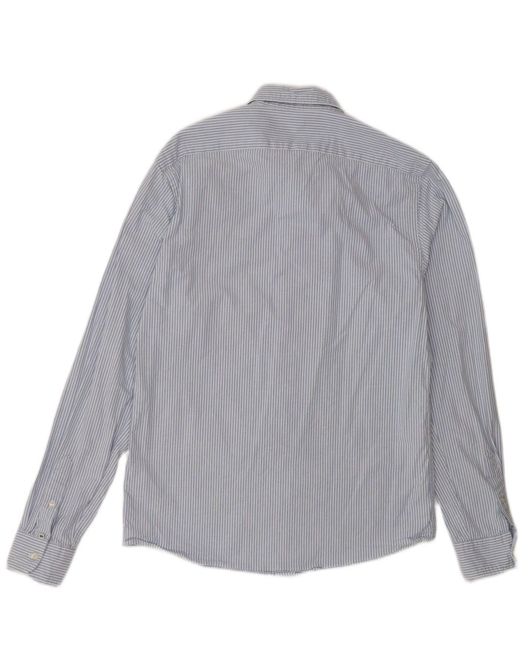 SCOTCH & SODA Herrenhemd aus mittelblauer Nadelstreifen-Baumwolle