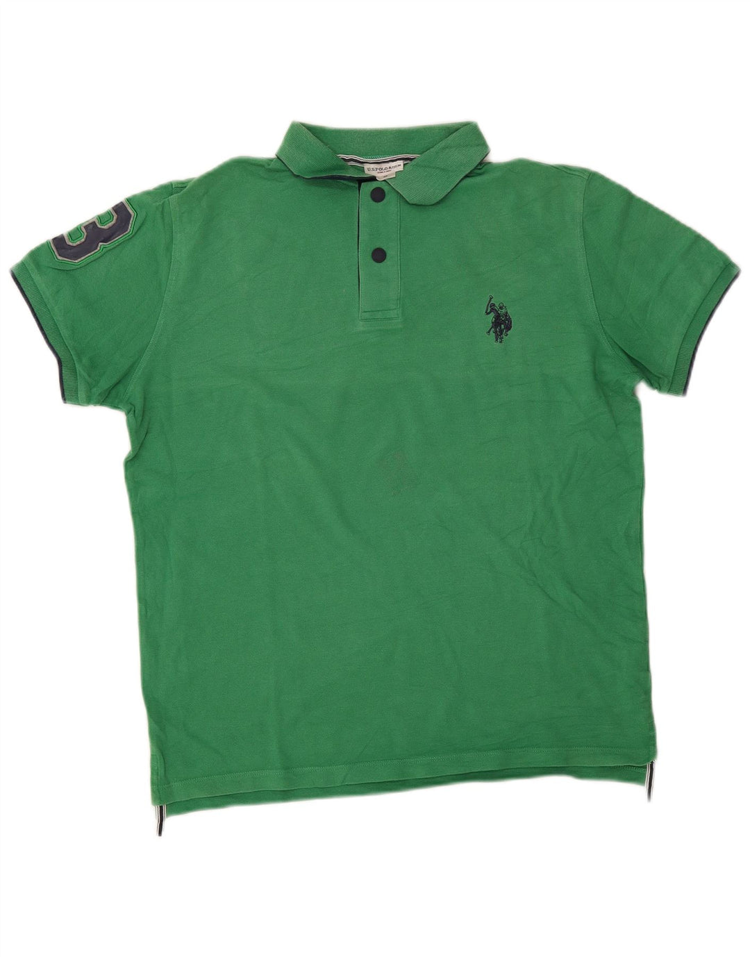 U.S. Polo Assn. Herren-Grafikhemd aus mittelgrüner Baumwolle