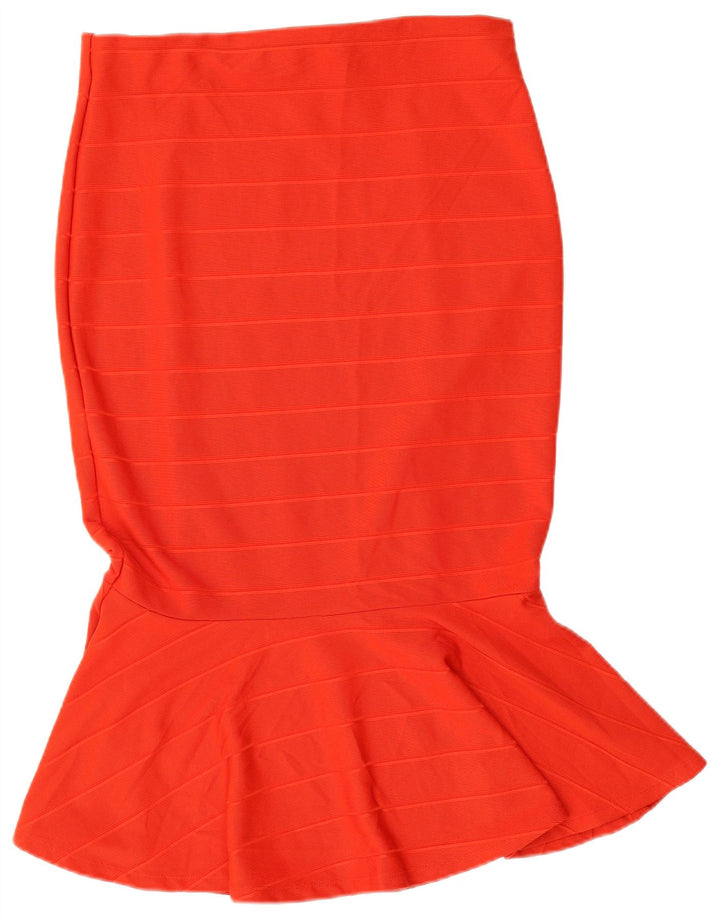Marks & Spencer Damen Meerjungfrauenrock UK 14 Large W32 Rot gestreiftes Polyester