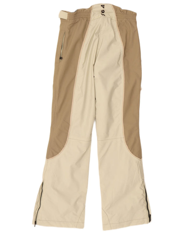 Samas Damen-Skihose UK 10 Small Beige Colourblock Polyester