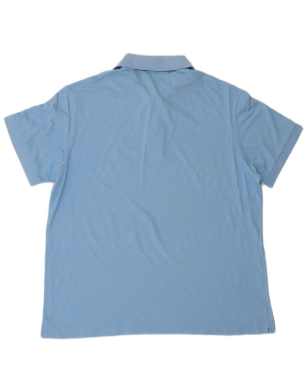 Lacoste Herren-Poloshirt, Größe 6 XL, blaue Baumwolle