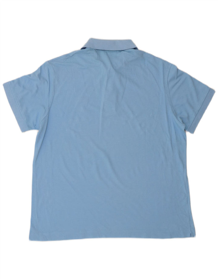 Lacoste Herren-Poloshirt, Größe 6 XL, blaue Baumwolle