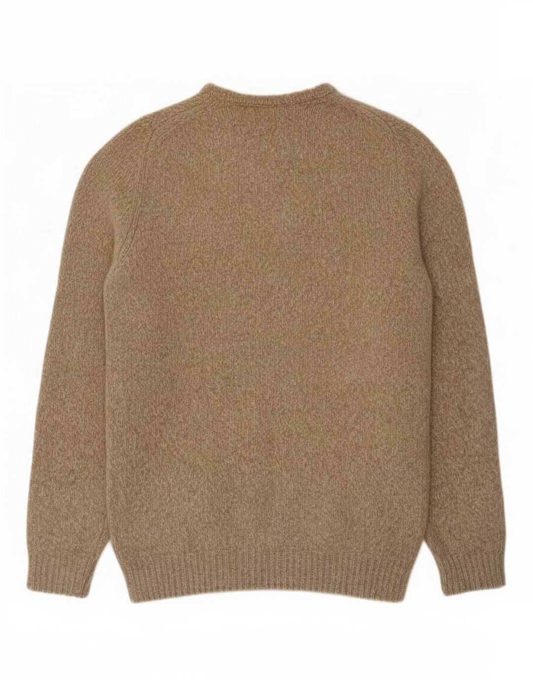 Massimo Dutti Herren-Pullover mit U-Boot-Ausschnitt, XL, Beige meliert