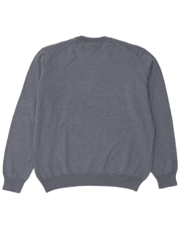 Lacoste Herren-Pullover mit klassischer Passform und Rundhalsausschnitt, Größe 6 XL, blaue Wolle
