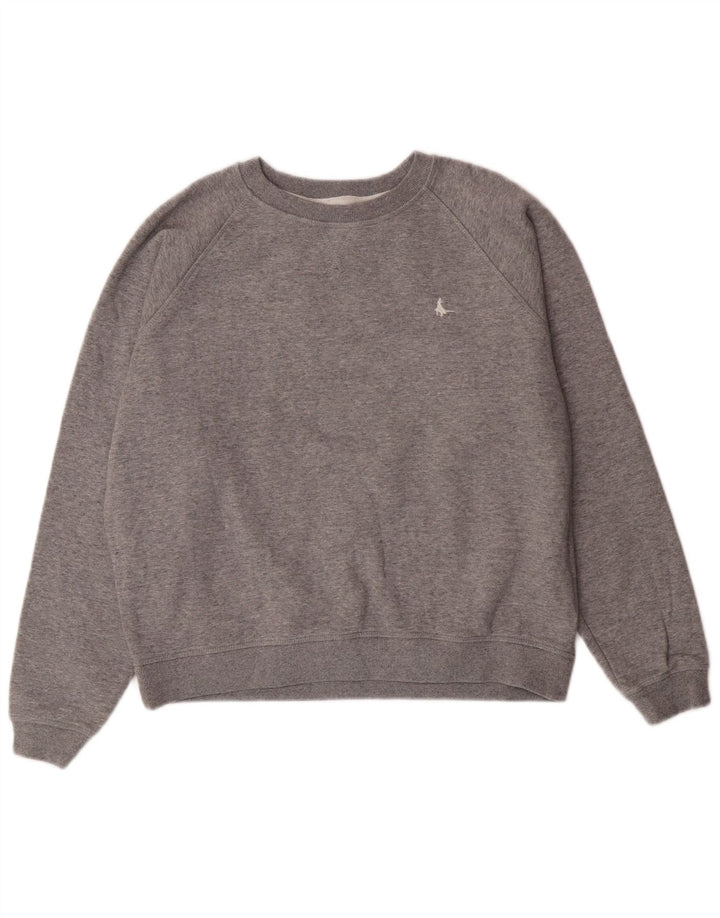 Jack Wills Damen-Sweatshirt-Pullover, UK-Größe 44, Größe L, Grau, Baumwolle