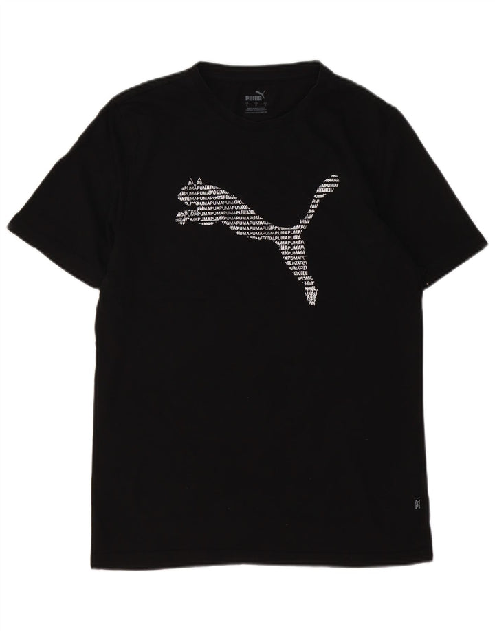 PUMA Mens Graphic T-Shirt Top Small Black Cotton