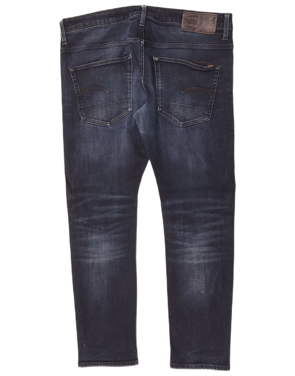 G-Star Mens Slim Jeans W36 L28 Navy Blue Cotton
