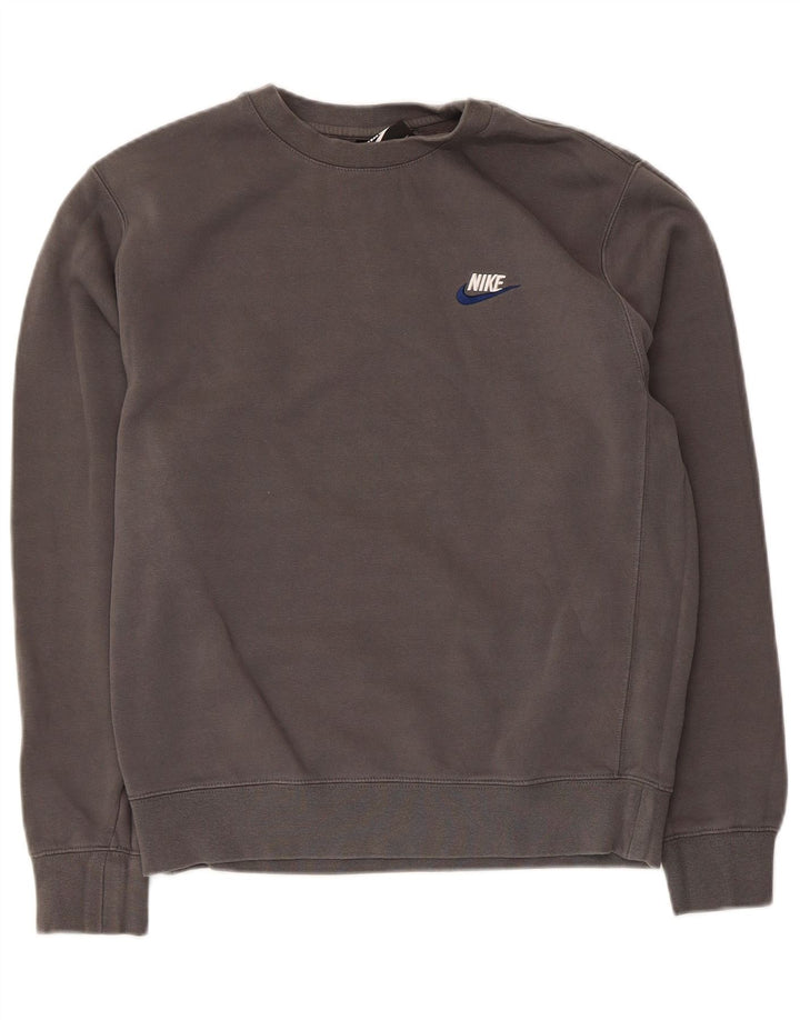 Nike Herren Sweatshirt Pullover Small Grau Baumwolle