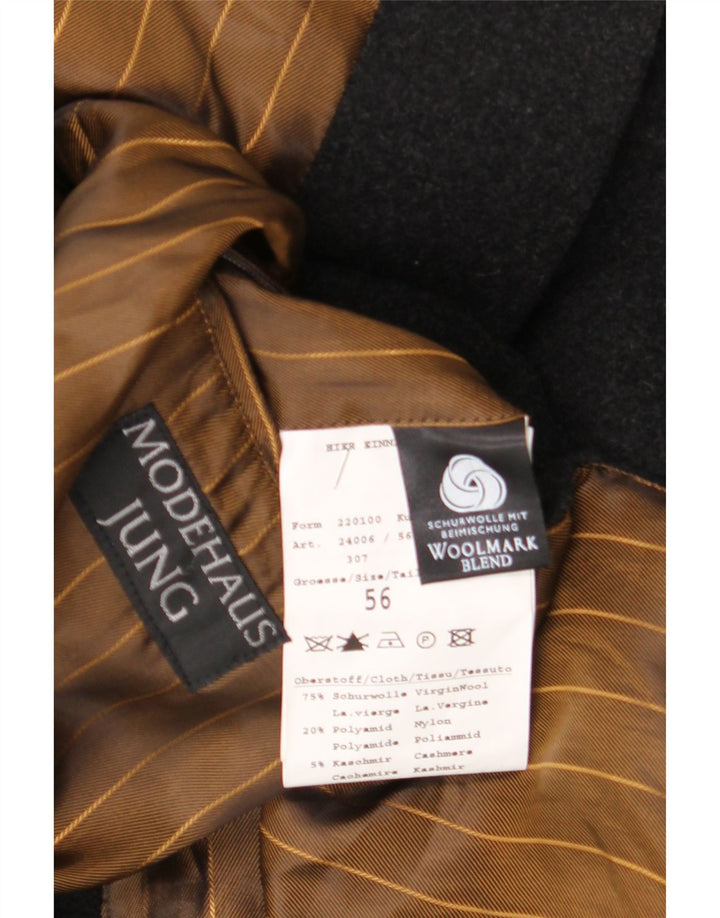 Bugatti Herrenmantel IT 56 3XL Schwarze Schurwolle