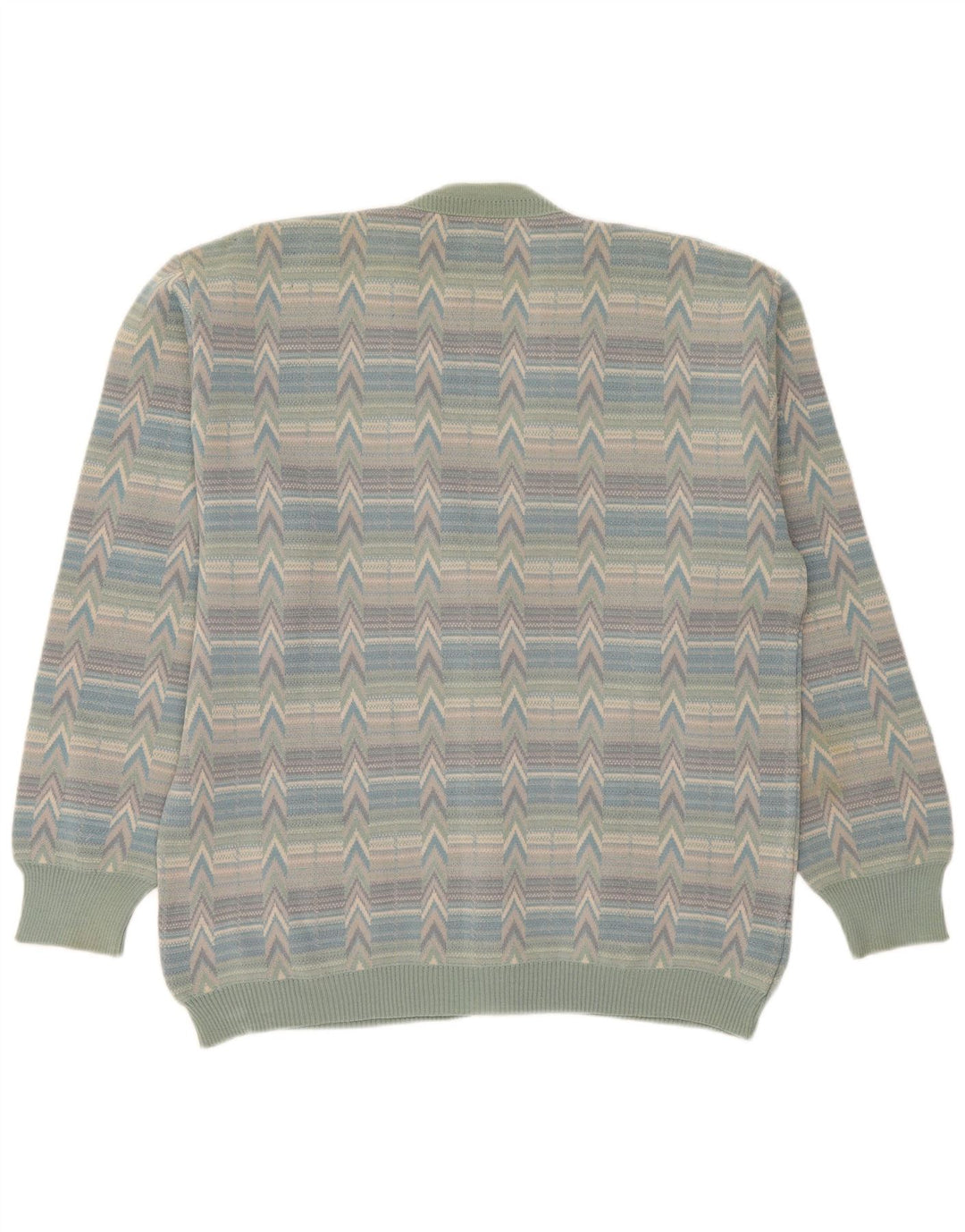Bernardini Herren-Strickjacke, große, mehrfarbige, geometrische Wolle