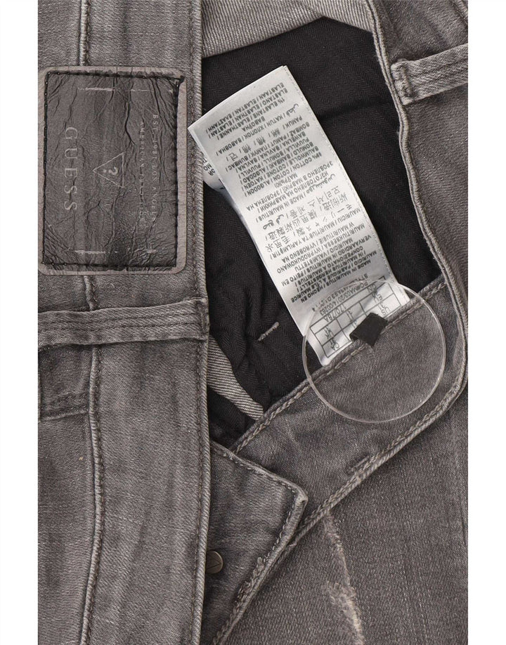 Guess Herren Distressed Slim Jeans W31 L33 Graue Baumwolle