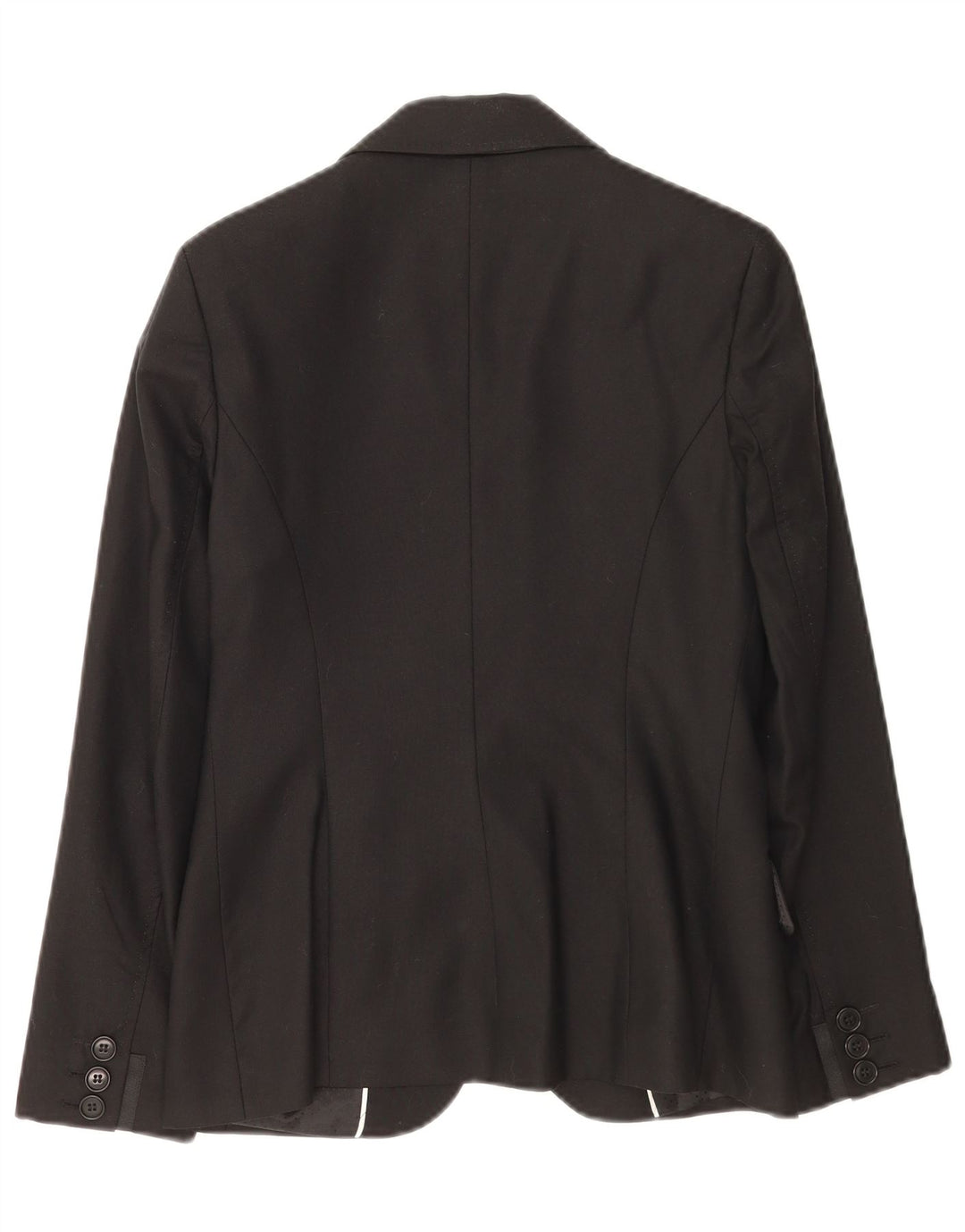 Laura Ashley Damen 1-Knopf-Blazer-Jacke, UK 10, kleine schwarze Wolle