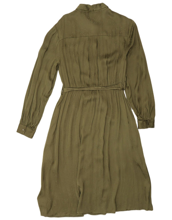 Scotch & Soda Damen Hemdkleid UK 14 Mittelgrüne Viskose