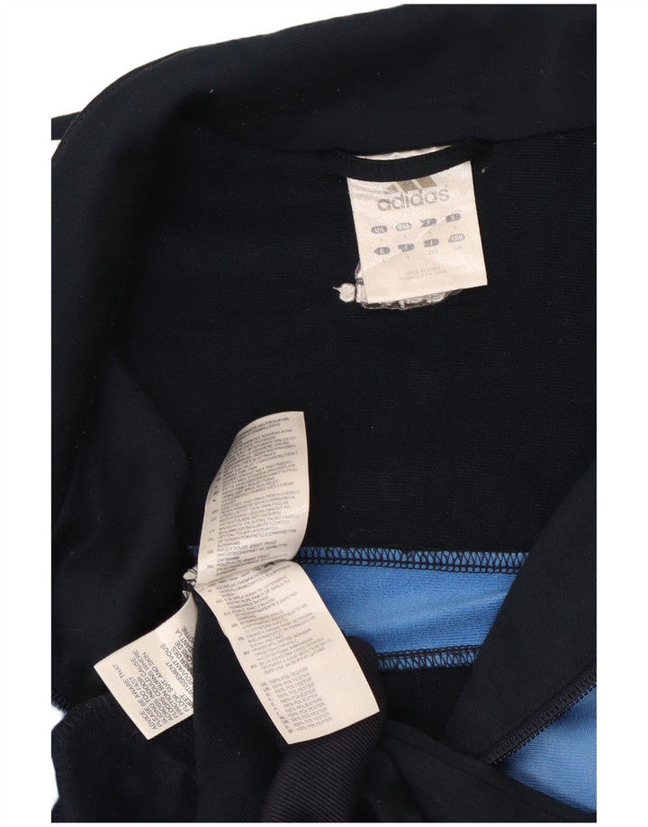 Adidas Herren-Trainingsanzug-Top-Jacke, großes marineblaues Farbblock-Polyester