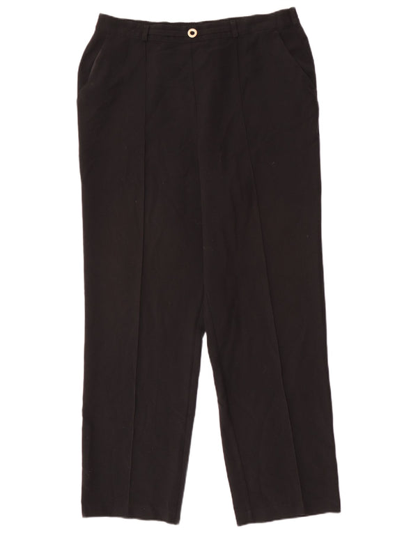 Marks & Spencer Damen Gerade Freizeithose UK 14 Medium W32 L29 Schwarz