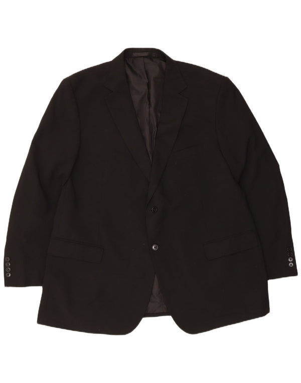 Marks & Spencer Herren-Blazer mit 2 Knöpfen, UK 48, 2XL, Schwarz, Polyester