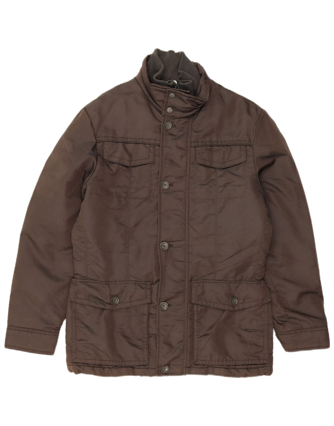 GEOX Mens Respira Padded Jacket UK 36 Small Brown Polyamide
