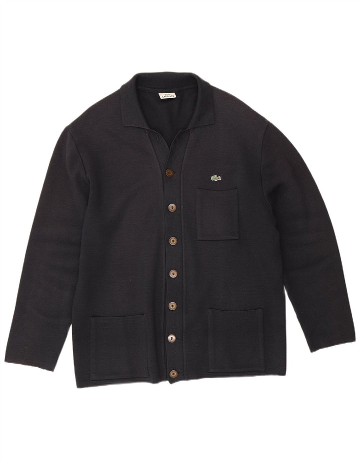 Lacoste Herren-Strickjacke IT 52 Große marineblaue Wolle