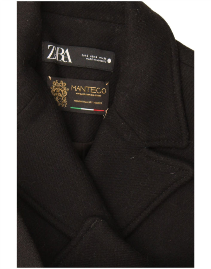 Zweireihiger Blazer für Damen von Zara, Gr. 10, Größe S, Schwarz