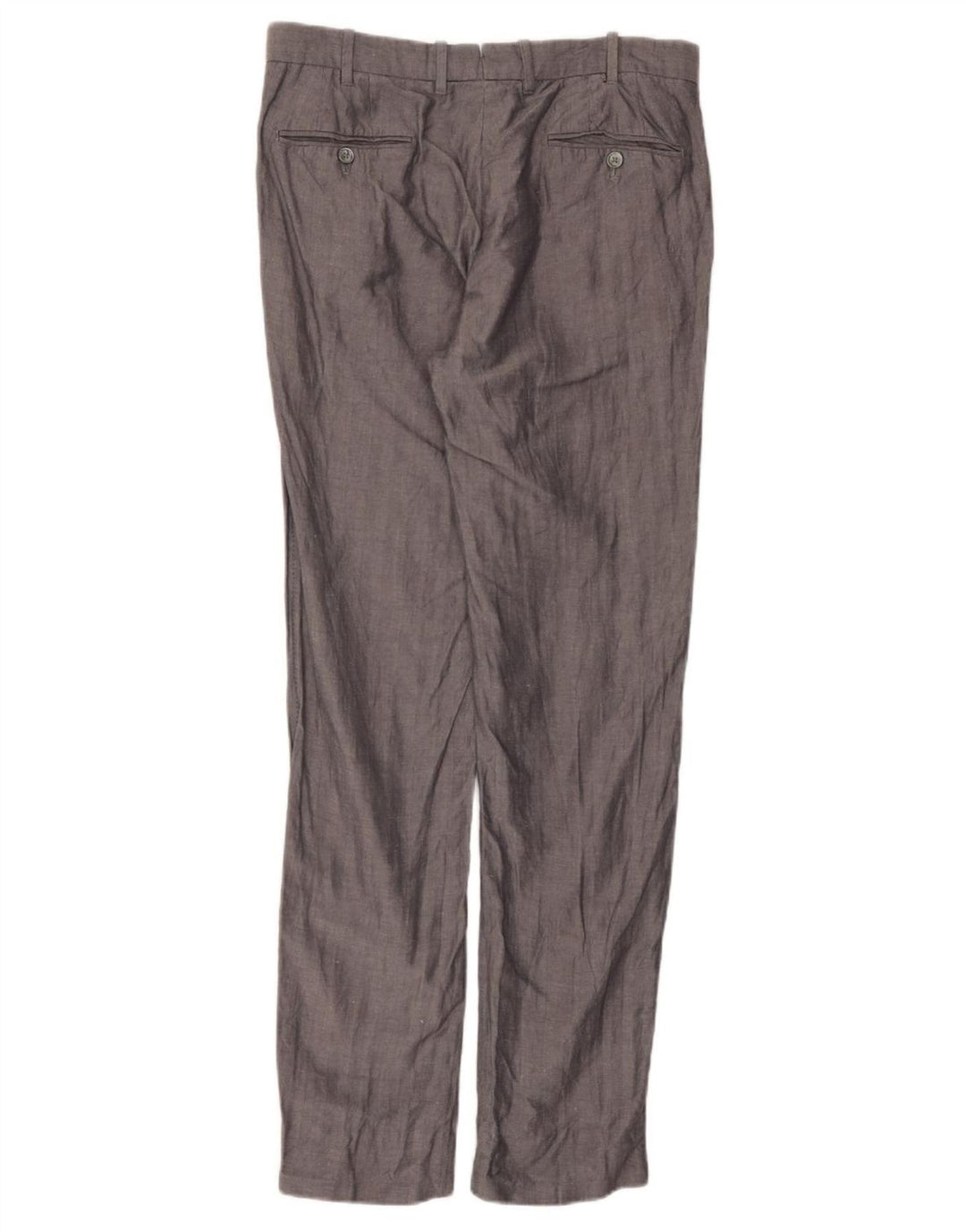 Massimo Dutti Herren Slim Anzughose EU 42 Large W32 L32 Graues Fischgrätenmuster