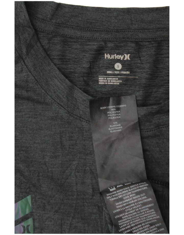 Hurley Herren Petit T-Shirt Top Small Grau Polyester