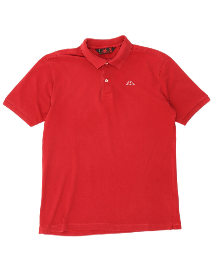 Kappa Herren-Poloshirt, große rote Baumwolle