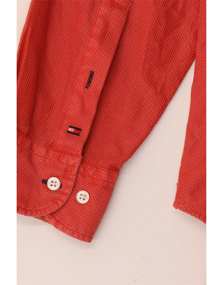 Tommy Hilfiger Herren-Hemd, groß, aus roter Baumwolle