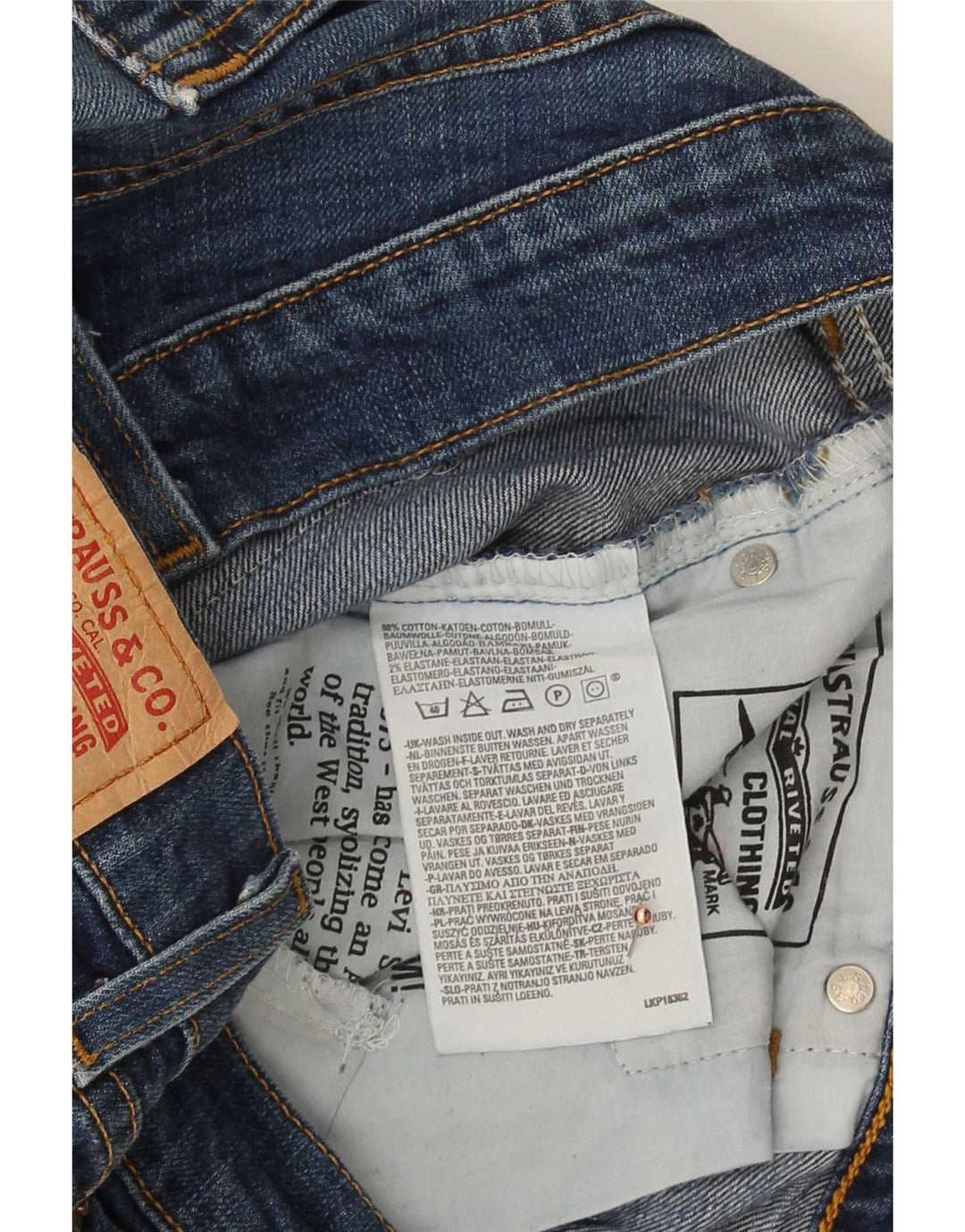 Levi's Herren 529 Curvy Bootcut Jeans W32 L32 Blaue Baumwolle