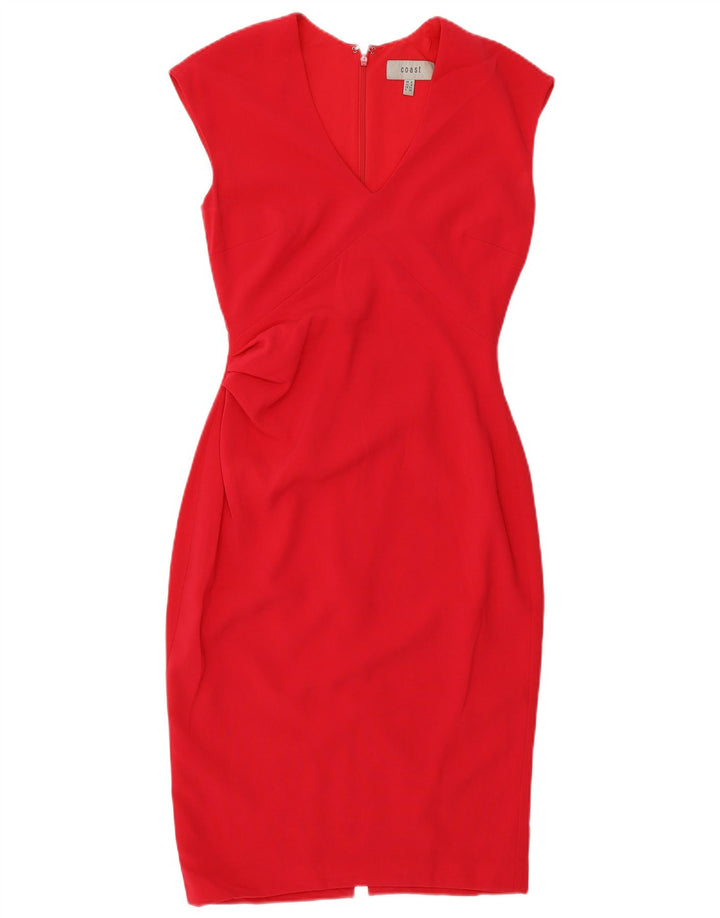 Coast Damen Figurbetontes Kleid UK 8 Small Pink Triacetate