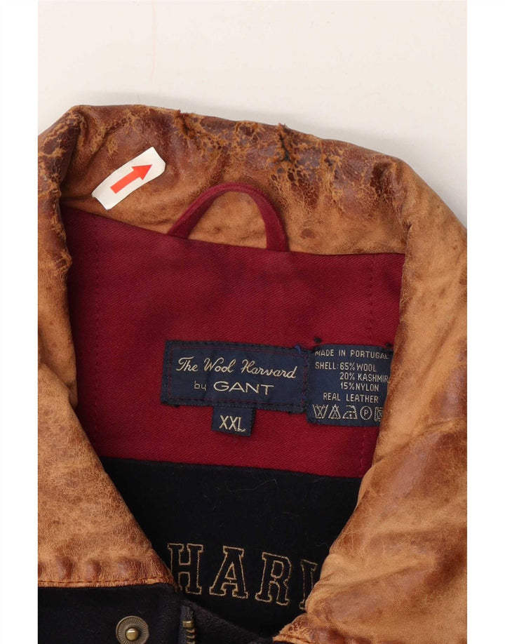 Gant Herren Bomberjacke UK 44 2XL Marineblaue Wolle