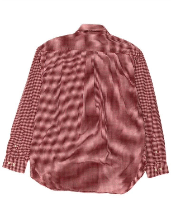 Eddie Bauer Herrenhemd Mittelrot kariert Baumwolle
