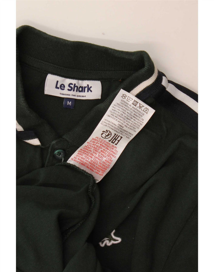 Le Shark Herren-Poloshirt aus mittelgrüner Baumwolle