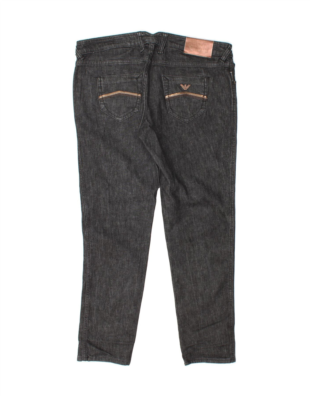 ARMANI Womens Slim Jeans W32 L28 Black Cotton Vintage Armani and Second-Hand Armani from Messina Hembry 