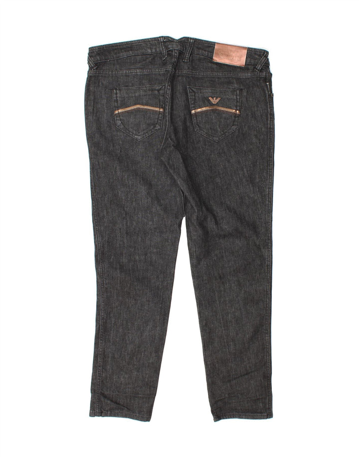 ARMANI Womens Slim Jeans W32 L28 Black Cotton Vintage Armani and Second-Hand Armani from Messina Hembry 