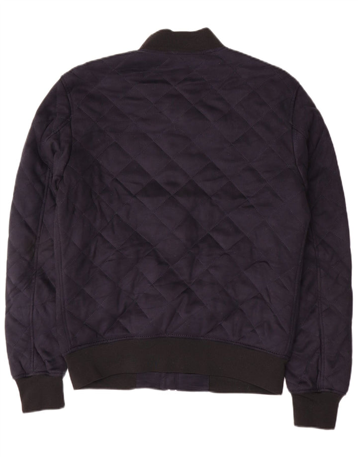 Zara Herren Steppjacke UK 38 Medium Marineblau Polyester