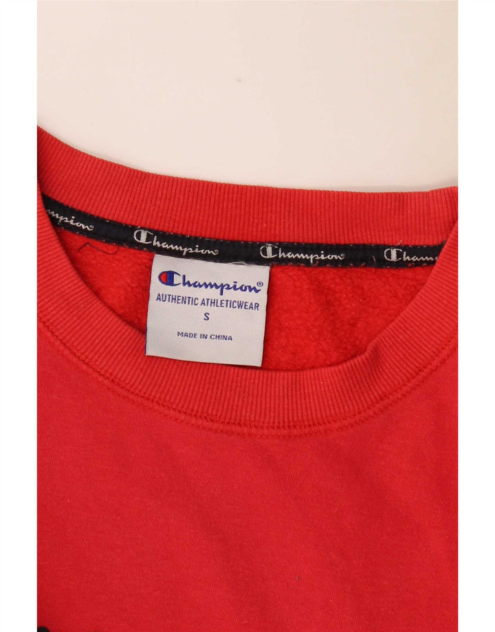 Champion Herren-Sweatshirt mit Grafik, Größe S, Rot, Baumwolle