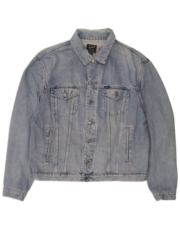 Gas Herren Jeansjacke 2XL Blaue Baumwolle