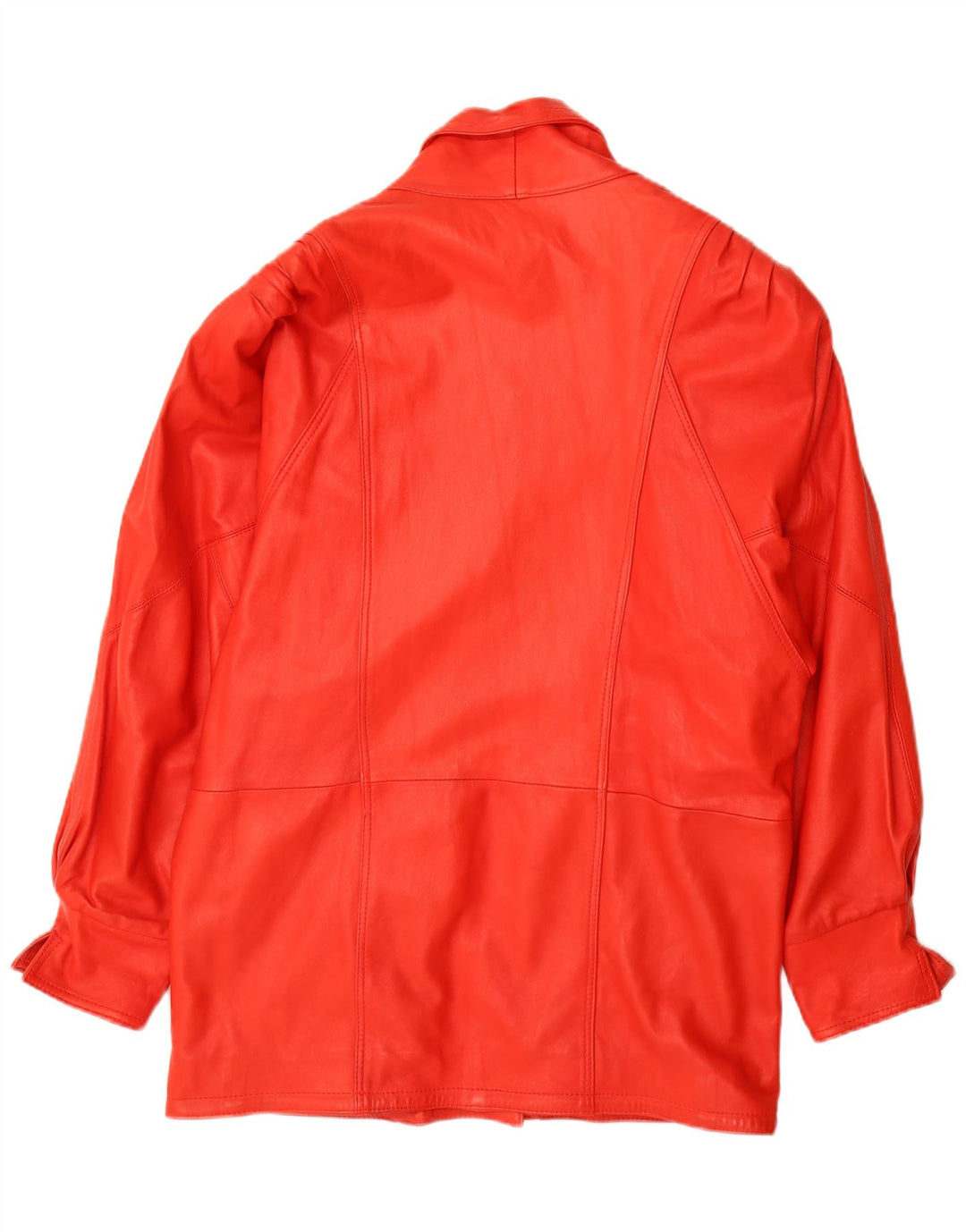 Vintage Damen Übergroßer Ledermantel UK 18 XL Rot