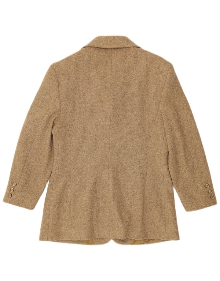 Henry Cottons Damen-Blazerjacke mit 4 Knöpfen, IT 46, große beige Wolle