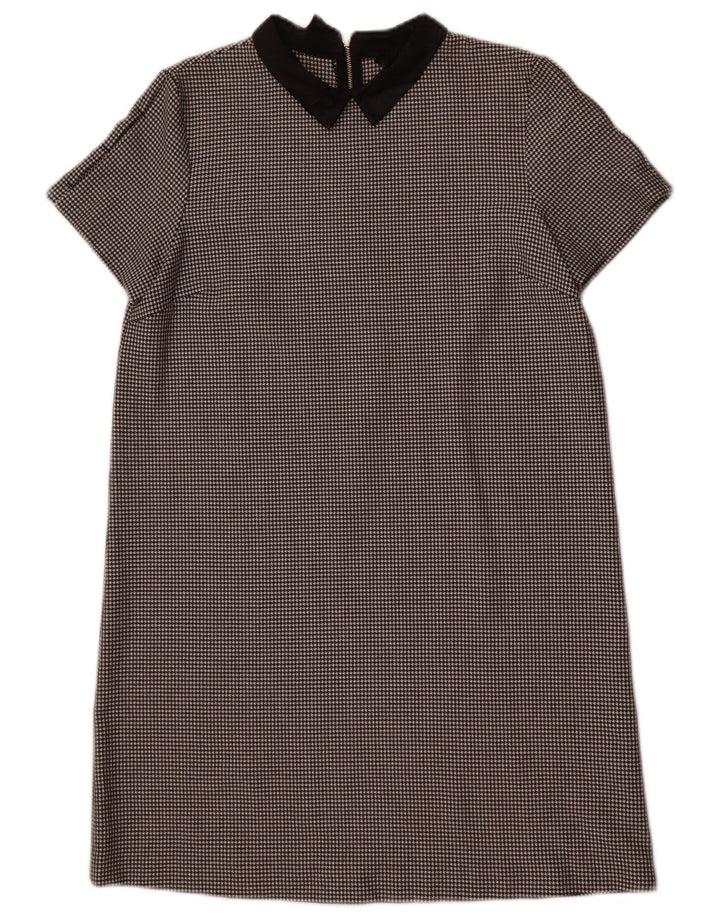Zara Damen Etuikleid UK 14 Medium Black Houndstooth