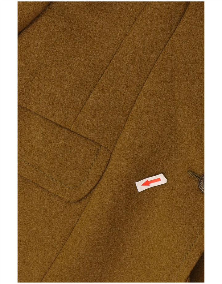 Roccobarocco Damen-Blazerjacke mit 4 Knöpfen, IT 44, mittlere Khaki-Wolle