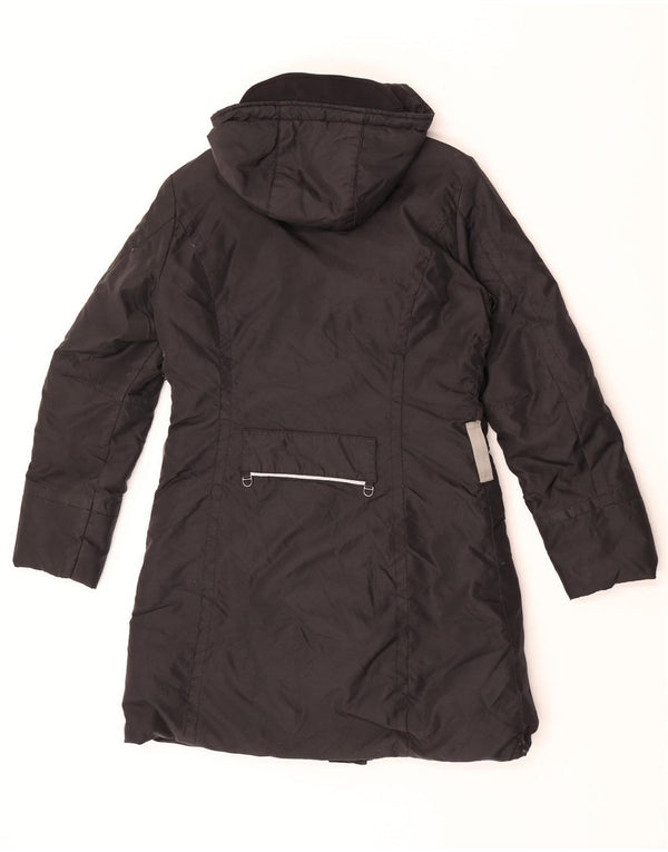 PEUTEREY Damen-Parka mit Kapuze, EU 40, mittelschwarz