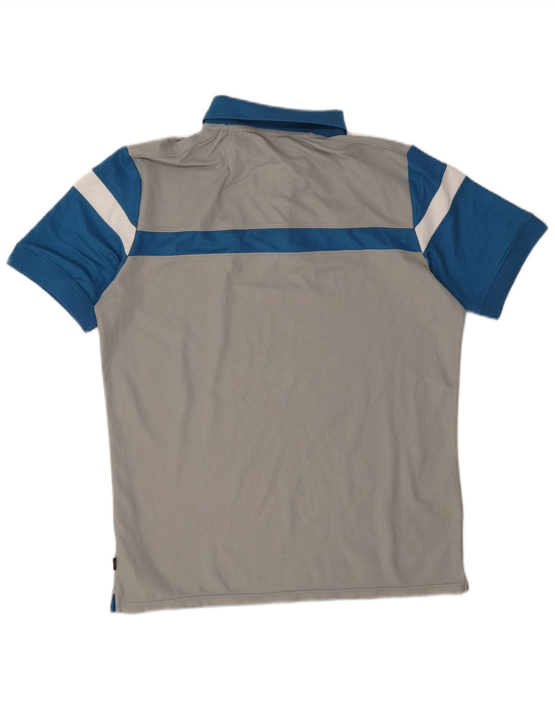Calvin Klein Herren-Poloshirt aus mittelgrauem Colourblock-Polyester